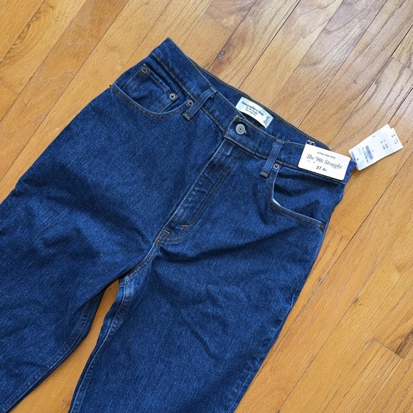 New Abercrombie & Fitch Jeans Womens 27 4R The 90s Straight High Rise Denim - Picture 4 of 11